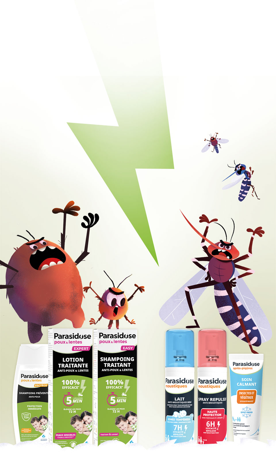 Produits anti-poux et anti-moustiques - Parasidose